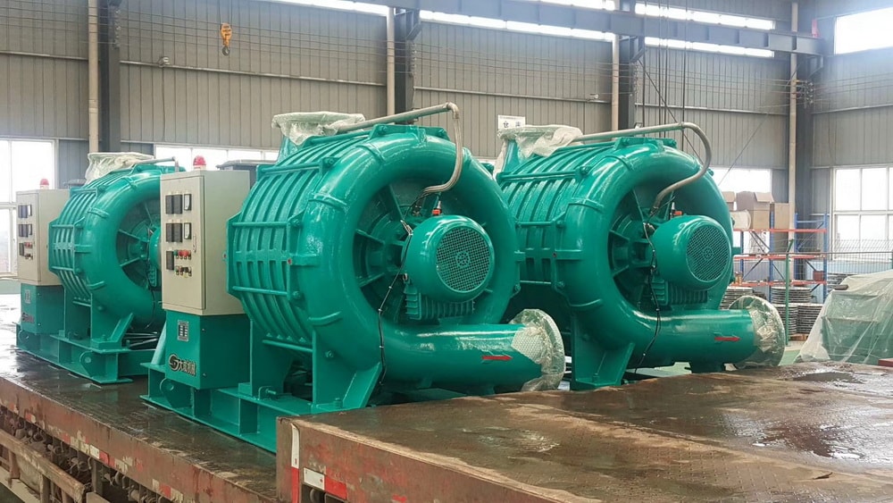 Four multi-stage centrifugal blowers shipped in May 20th