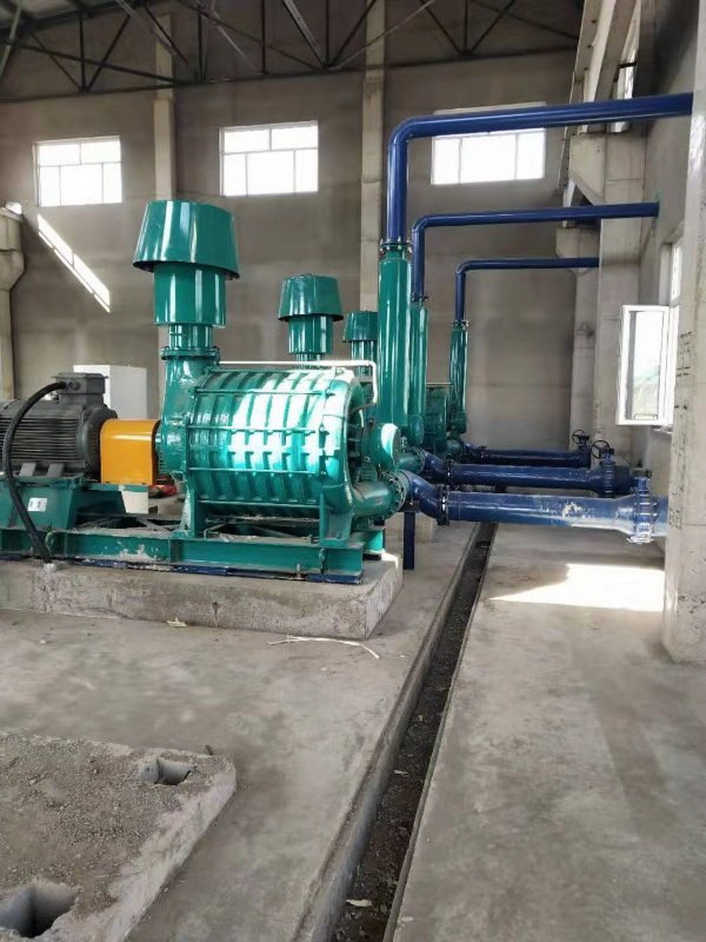 Field application of multistage centrifugal blower (turbo blower)