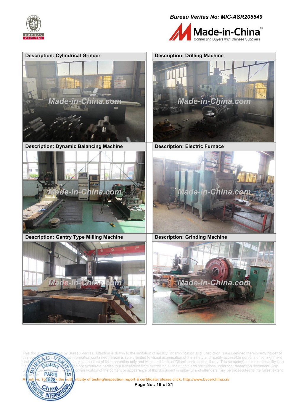 The BV conducted an on-site audit of Shandong Dacheng Machinery Technology Co.,Ltd.