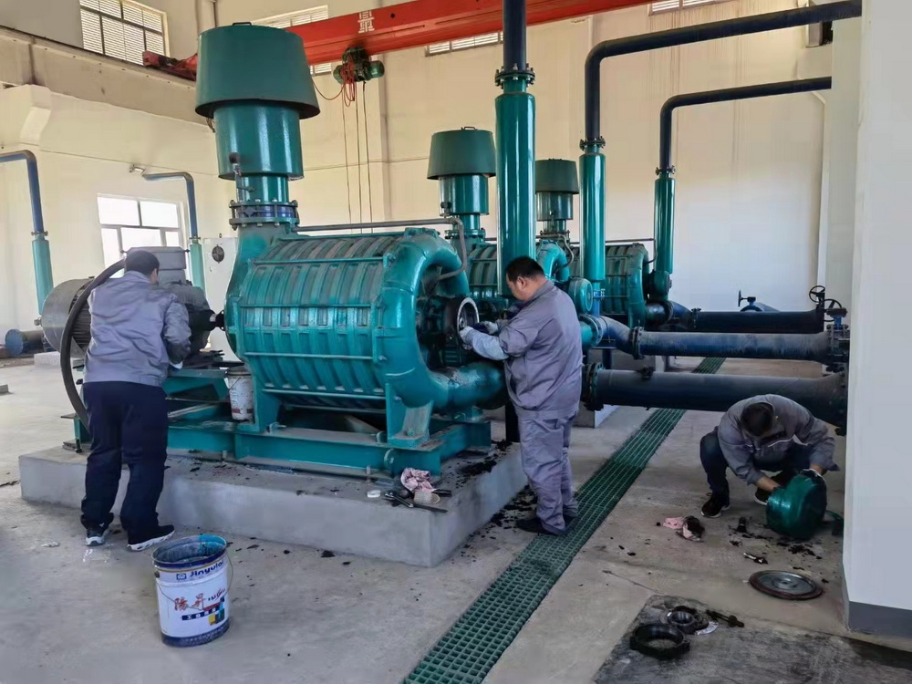 Maintenance and repair of multistage centrifugal blower